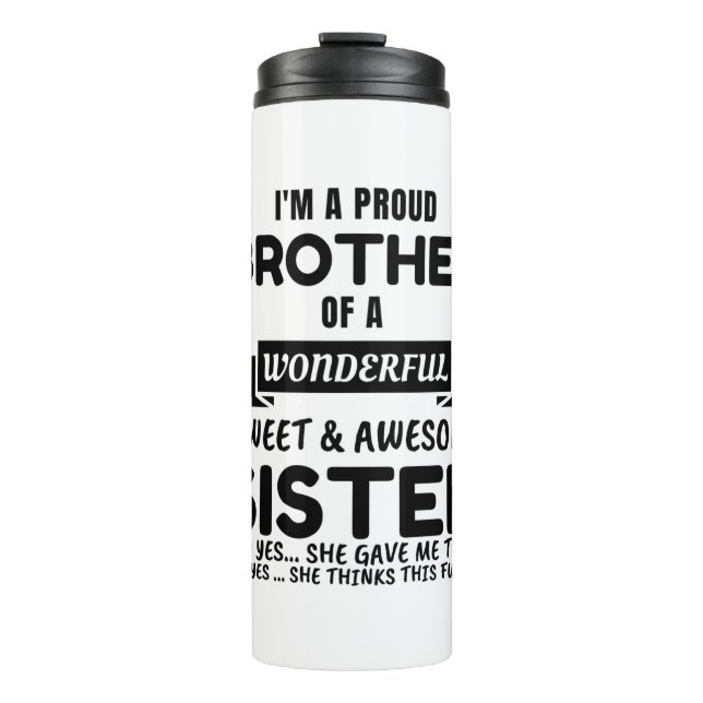 Garrafa Térmica Irmão E Sua Irmã Incrível (Frente)