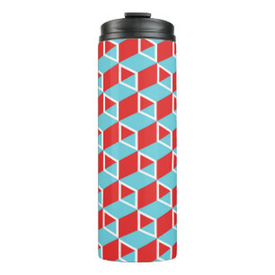 Garrafa Térmica Isometric colorful cube box seamless pattern backg