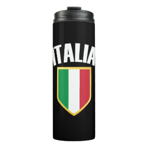 Garrafa Térmica Italia Crest Itália Flag Soccer Fan