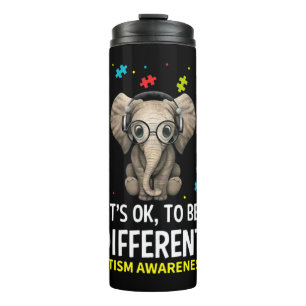 Garrafa Térmica It's ok to be different elephant autism awareness