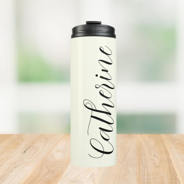 Garrafa Térmica Ivory Color Stylized Name Wedding Bridesmaid (In Situ)