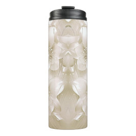 Garrafa Térmica Ivory White Flowers Thermal Tumbler