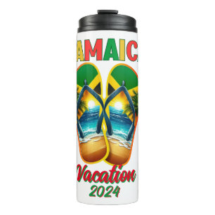 Garrafa Térmica Jamaica 2024 Sacudir Flop Vacation Tropical Beach