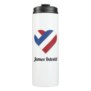Garrafa Térmica James Intveld com a bandeira do coração dos Países