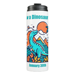Garrafa Térmica Jan 30 - Desenhar a Dinossauro