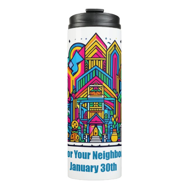 Garrafa Térmica Jan 30 - Yodel para o dia do seu vizinho (Frente)