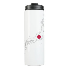 Garrafa Térmica Japan flag on the map