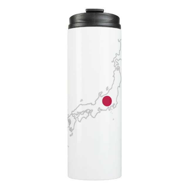 Garrafa Térmica Japan flag on the map (Frente)