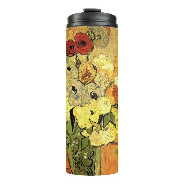 Garrafa Térmica Japanese Vase, Roses, Anemones by Vincent van Gogh (Frente)