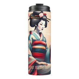GARRAFA TÉRMICA JAPONÊS BELEZA GEISHA CHERRY BLOSSOMS