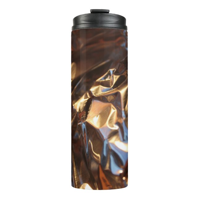 Garrafa Térmica Jaqueta de couro preto e azul (Frente)