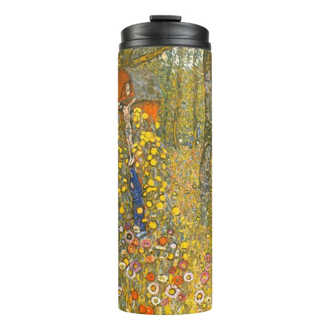 Garrafa Térmica Jardim de Fazenda Gustav Klimt com Crucifix (Frente)