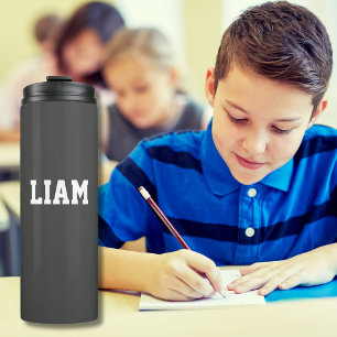 Garrafa Térmica Jardim de Infância Personalizado Liam Simples Mode