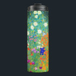 Garrafa Térmica Jardim Flor Gustav Klimt<br><div class="desc">Tumbler térmico com a pintura de óleo do Jardim Flor de Gustav Klimt (1906). Um belo jardim de flores roxas,  vermelhas,  brancas,  azuis e laranja. Um presente de excelente para fãs de Arte Nouveau e de Arte Austríaca.</div>