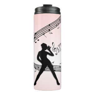 Garrafa Térmica Jazz Dance Pink Music Tumbler