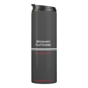 Garrafa Térmica JBHS VMA Preto com Logotipo Branco Personalizável