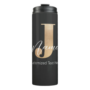 Garrafa Térmica Je & Name Iniciais Monogramados Modernos Personali