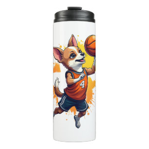 Garrafa Térmica Jogador  Basquetebol  Chihuahua  Esporte  Enterrad