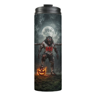 Garrafa Térmica Jogador de Futebol Lobisomem Arte de Terror de Hal