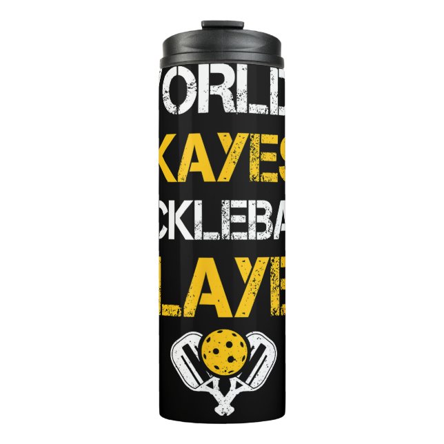Garrafa Térmica Jogador Engraçado Pickleball Paddle - Pickleballin (Frente)