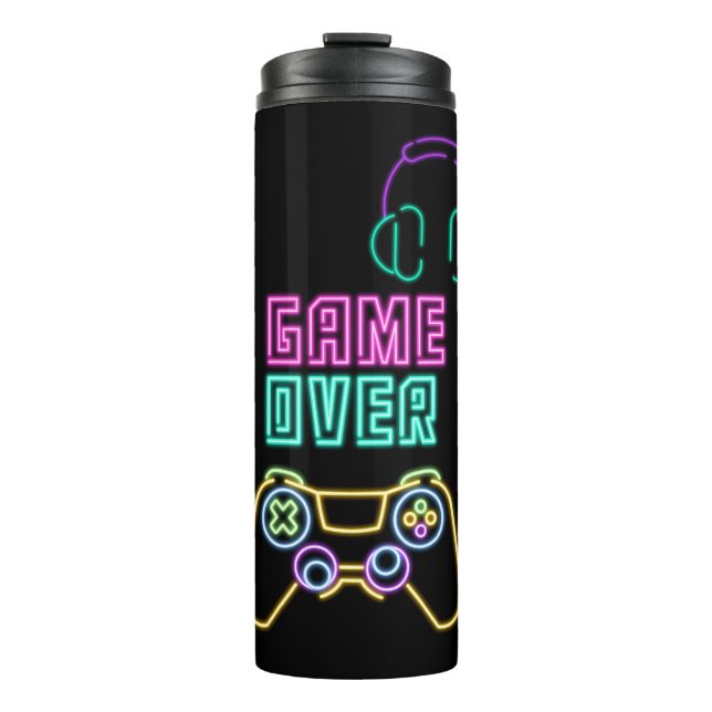 Garrafa Térmica Jogo legal Neon. (Frente)