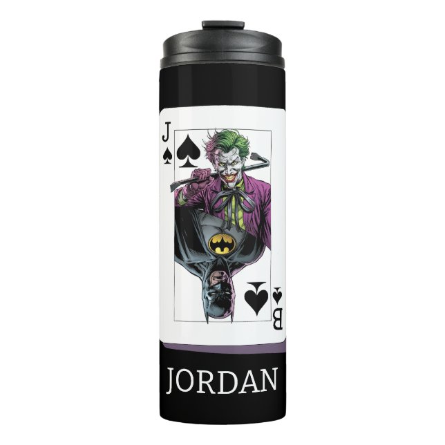 Garrafa Térmica Joker and Batman Spade Playing Card Illustration (Frente)