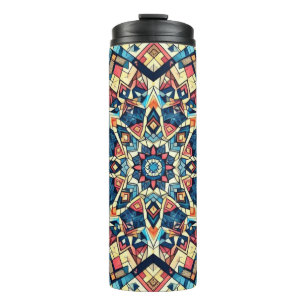 Garrafa Térmica Kaleidoscope Padrão Tumbler Térmico