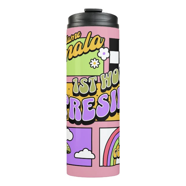 Garrafa Térmica Kamala Harris 1rua Presidente Inauguração (Frente)