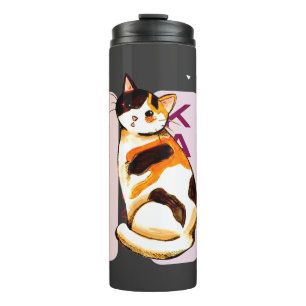 Garrafa Térmica Katze, Simples Gato De Dia de os namorados Gato Da
