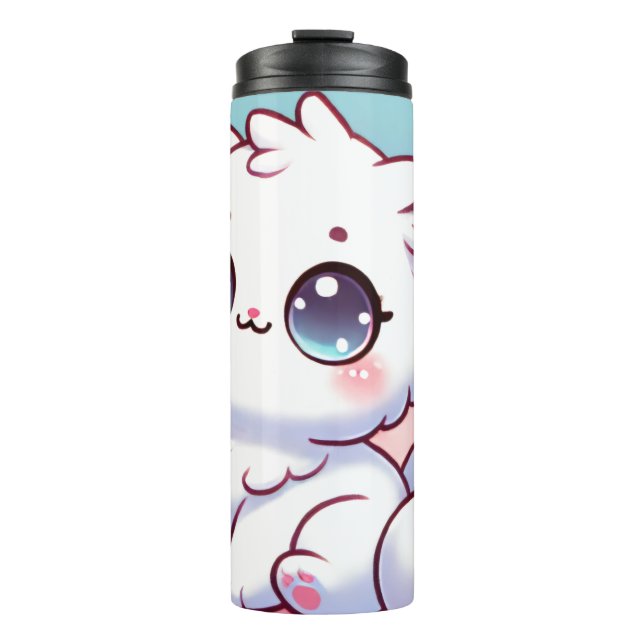 Garrafa Térmica Kawaii Cat Tumbler Térmico (Frente)