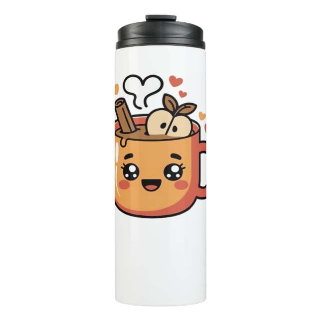 Garrafa Térmica kawaii outono chá Clássico T-Shirt (Frente)