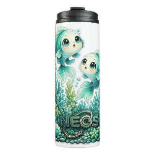Garrafa Térmica Kawaii Zodíaco Neos Peixes