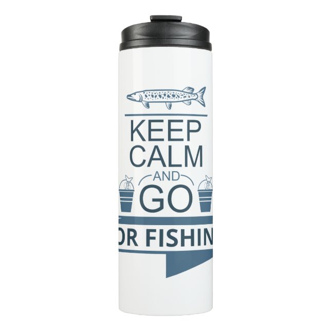 Garrafa Térmica Keep calm and go for fishing (Frente)