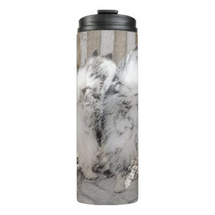 Garrafa Térmica Keeshonds at the Gate Painting - Original Dog Art