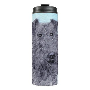 Garrafa Térmica Kerry Blue Terrier pintando uma pintura cãozinha o