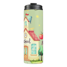 Garrafa Térmica Kids School Water Bottle with Hand-Drawn School 
