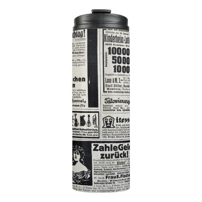 Garrafa Térmica Kiev histórico: Ilustração do jornal de 1917 (Frente)