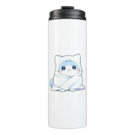 Garrafa Térmica Kit de Cobertor Aconchegante Gatinho Kawaii Design