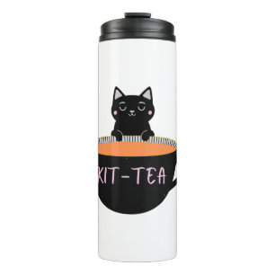 GARRAFA TÉRMICA KIT-TEA BLACK CAT