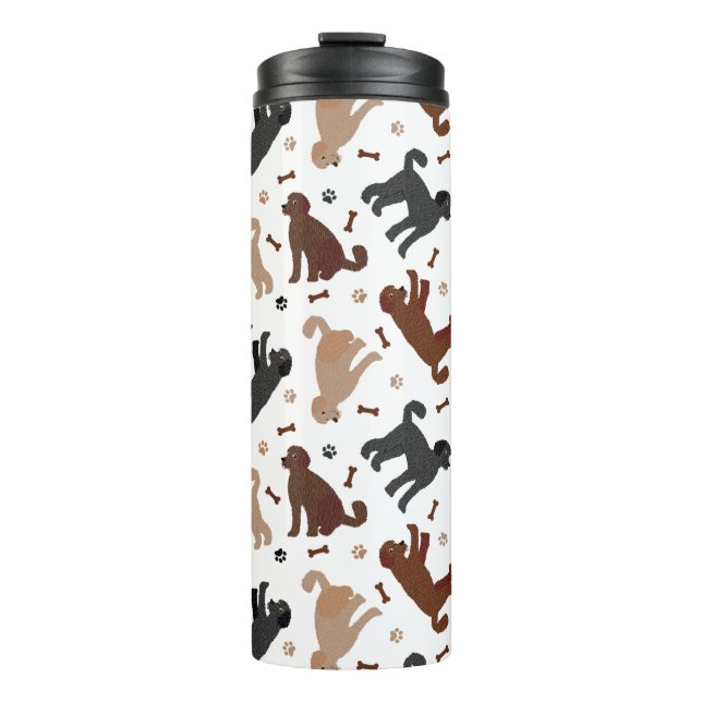 Garrafa Térmica Labradoodle Bones e Paws Thermal Tumbler (Frente)