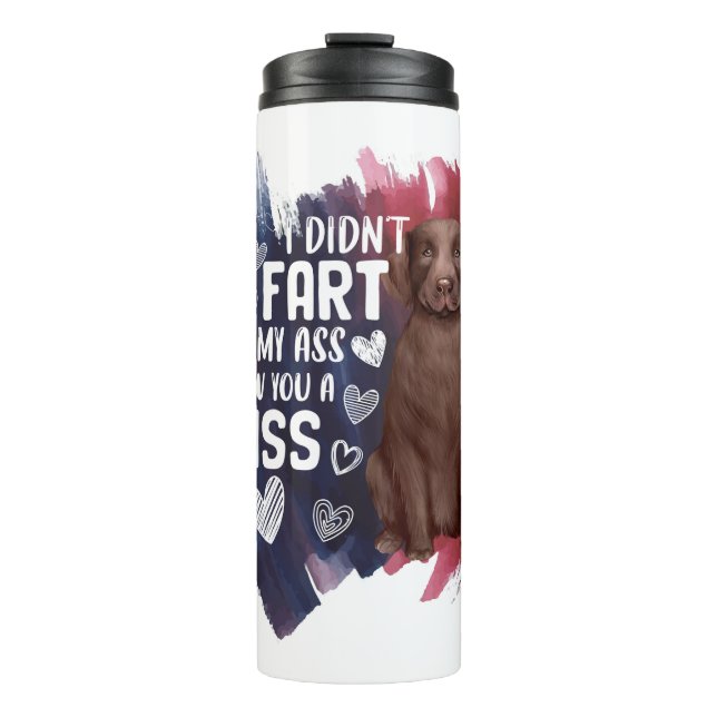 Garrafa Térmica Labrador Retriever Cute Gift para Cachorro Pai Mãe (Frente)