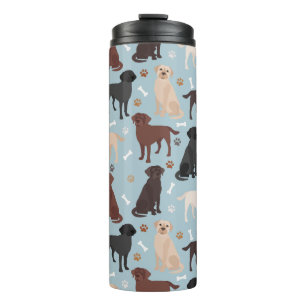 Garrafa Térmica Labrador Retriever Paws e Ossos Tumbler Térmico