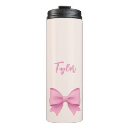 Garrafa Térmica Laço Rosa Personalizado