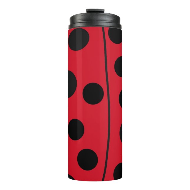 Garrafa Térmica Lady Bug Red e Black Design (Frente)