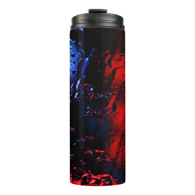 Garrafa Térmica Lâmpada LED vermelha e azul (Frente)