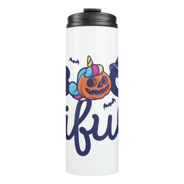 Garrafa Térmica Lanterna Bootiful Halloween Engraçado Unicorn Pump (Frente)
