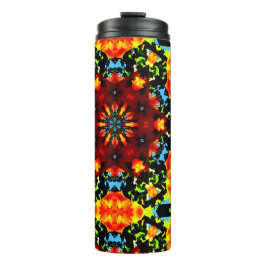 Garrafa Térmica Laranja Floral