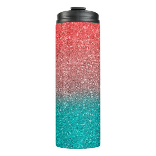 Garrafa Térmica Laranja Melão Coral Água-Marinha Verde Brilhante G