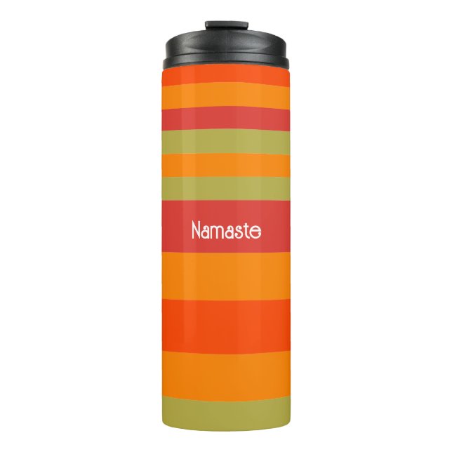 Garrafa Térmica Laranja Vermelho Verde Strike Yoga Mat Personaliza (Frente)