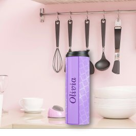 Garrafa Térmica Latite de folhas roxas brilhante